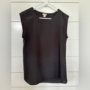 J. Crew Black Sleeveless Blouse